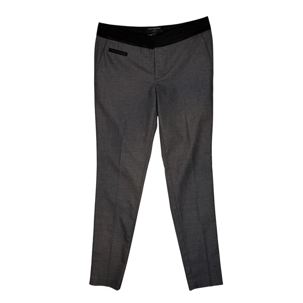 Banana Republic Martin Fit Gray Micro-Pattern Work Trousers Slacks Size 2